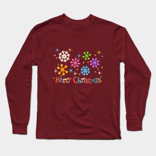 Merry Christmas snowflakes Long Sleeve T-Shirt